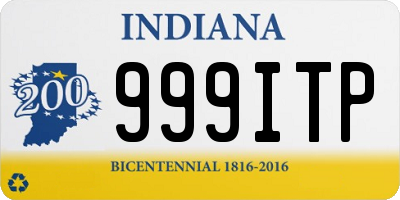 IN license plate 999ITP