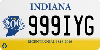 IN license plate 999IYG