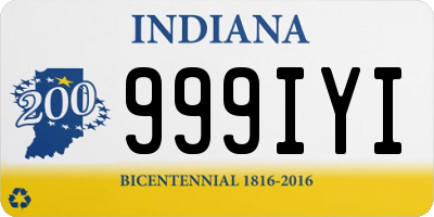 IN license plate 999IYI