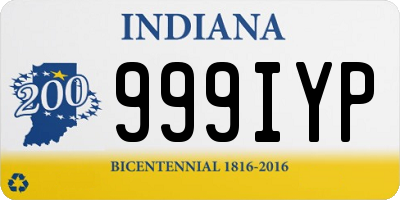 IN license plate 999IYP