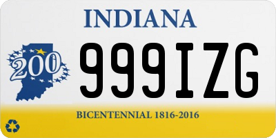 IN license plate 999IZG