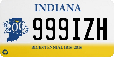 IN license plate 999IZH