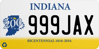 IN license plate 999JAX