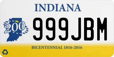 IN license plate 999JBM
