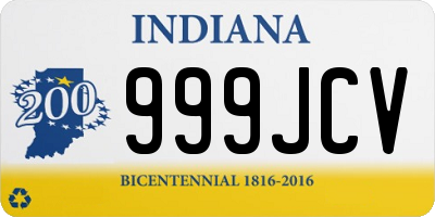 IN license plate 999JCV