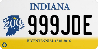 IN license plate 999JDE