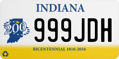 IN license plate 999JDH