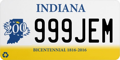 IN license plate 999JEM