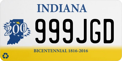 IN license plate 999JGD