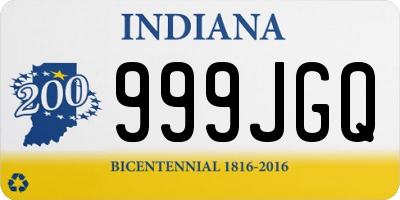 IN license plate 999JGQ