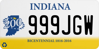 IN license plate 999JGW