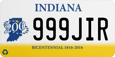 IN license plate 999JIR