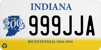 IN license plate 999JJA