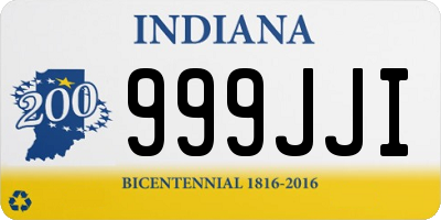 IN license plate 999JJI