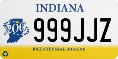 IN license plate 999JJZ