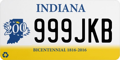 IN license plate 999JKB