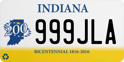 IN license plate 999JLA
