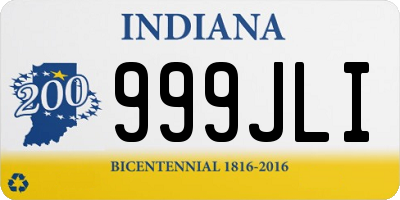 IN license plate 999JLI
