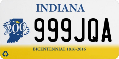 IN license plate 999JQA