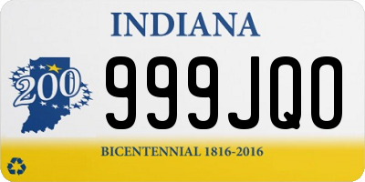 IN license plate 999JQO