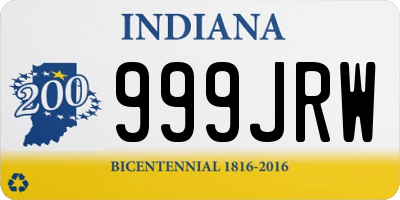 IN license plate 999JRW