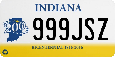 IN license plate 999JSZ