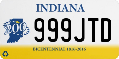 IN license plate 999JTD