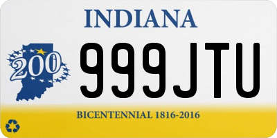 IN license plate 999JTU