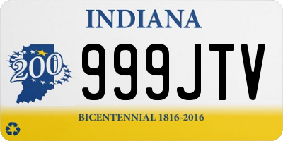 IN license plate 999JTV