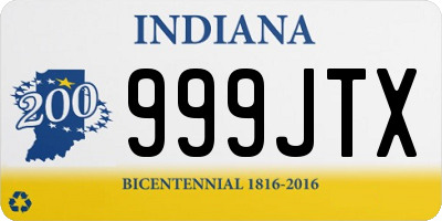 IN license plate 999JTX