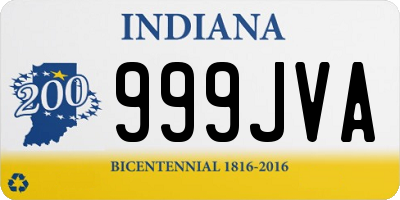 IN license plate 999JVA