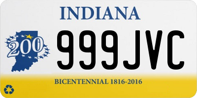 IN license plate 999JVC