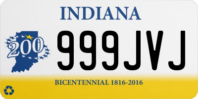 IN license plate 999JVJ