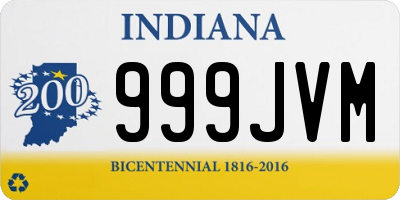 IN license plate 999JVM