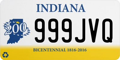 IN license plate 999JVQ