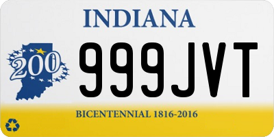 IN license plate 999JVT