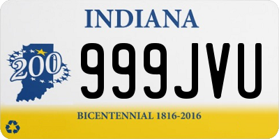 IN license plate 999JVU