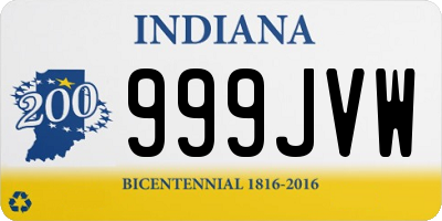 IN license plate 999JVW