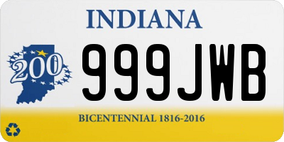 IN license plate 999JWB