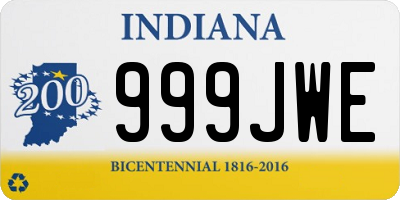 IN license plate 999JWE