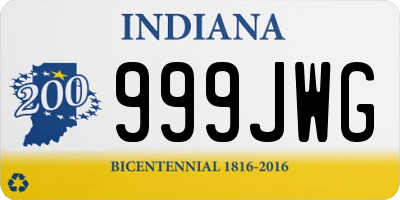 IN license plate 999JWG