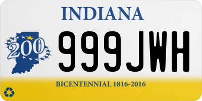 IN license plate 999JWH