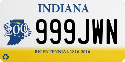 IN license plate 999JWN