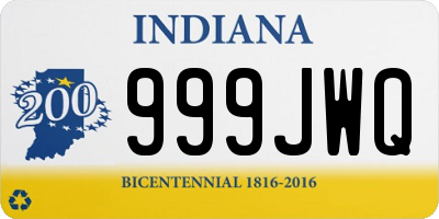 IN license plate 999JWQ