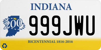 IN license plate 999JWU