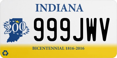 IN license plate 999JWV