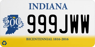 IN license plate 999JWW