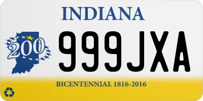 IN license plate 999JXA