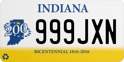 IN license plate 999JXN