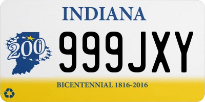 IN license plate 999JXY